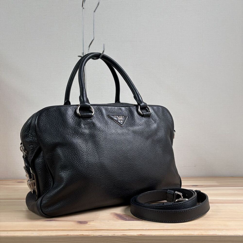 Prada Vitello handbag shoulder bag triangular